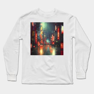 Neo Tokyo - Japan Vibes - Night Lights Long Sleeve T-Shirt